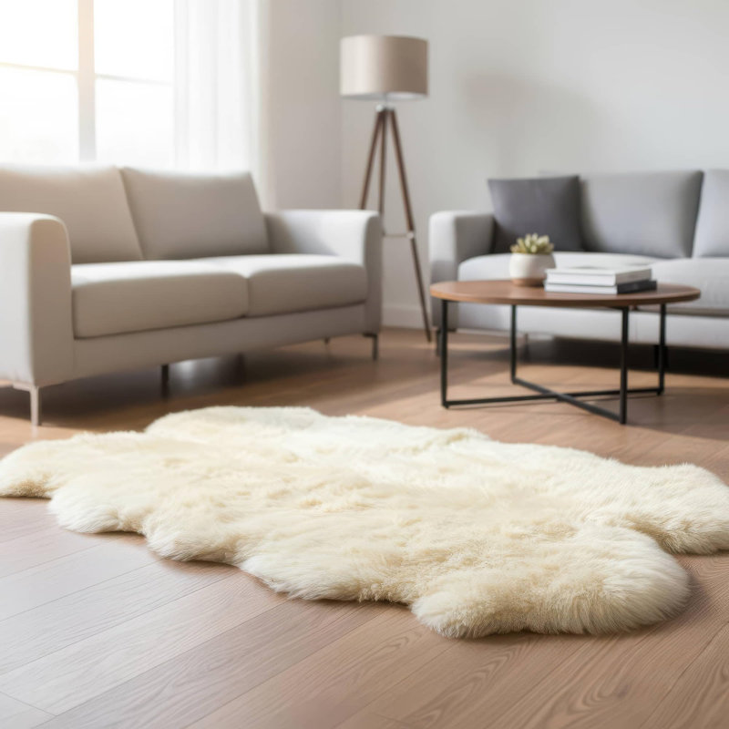 Fraley Sheepskin Indoor Rug, Novelty 4' x 6'