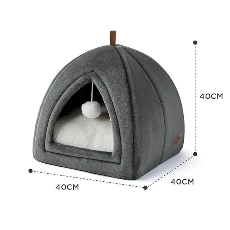 Tent Pet Bed, Dark Grey