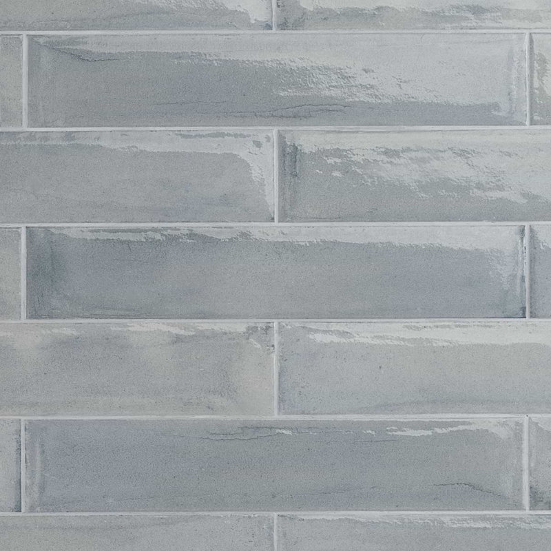 Paint 3x16 Glossy Porcelain Tile, Azur Blue
