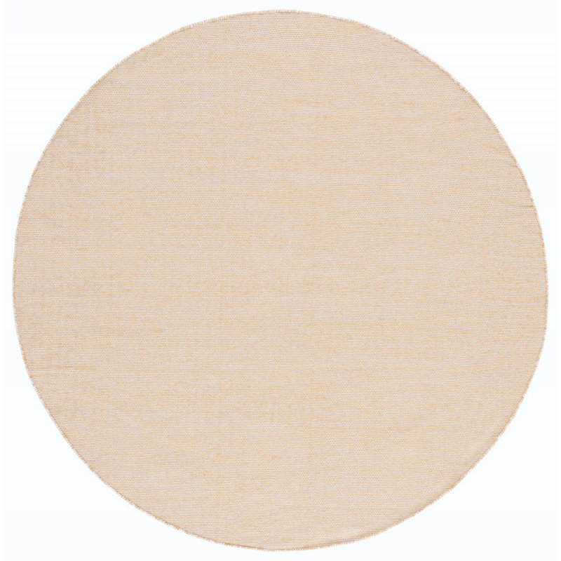 Montauk Flat Weave Cotton Solid Color Rug, Round 6'