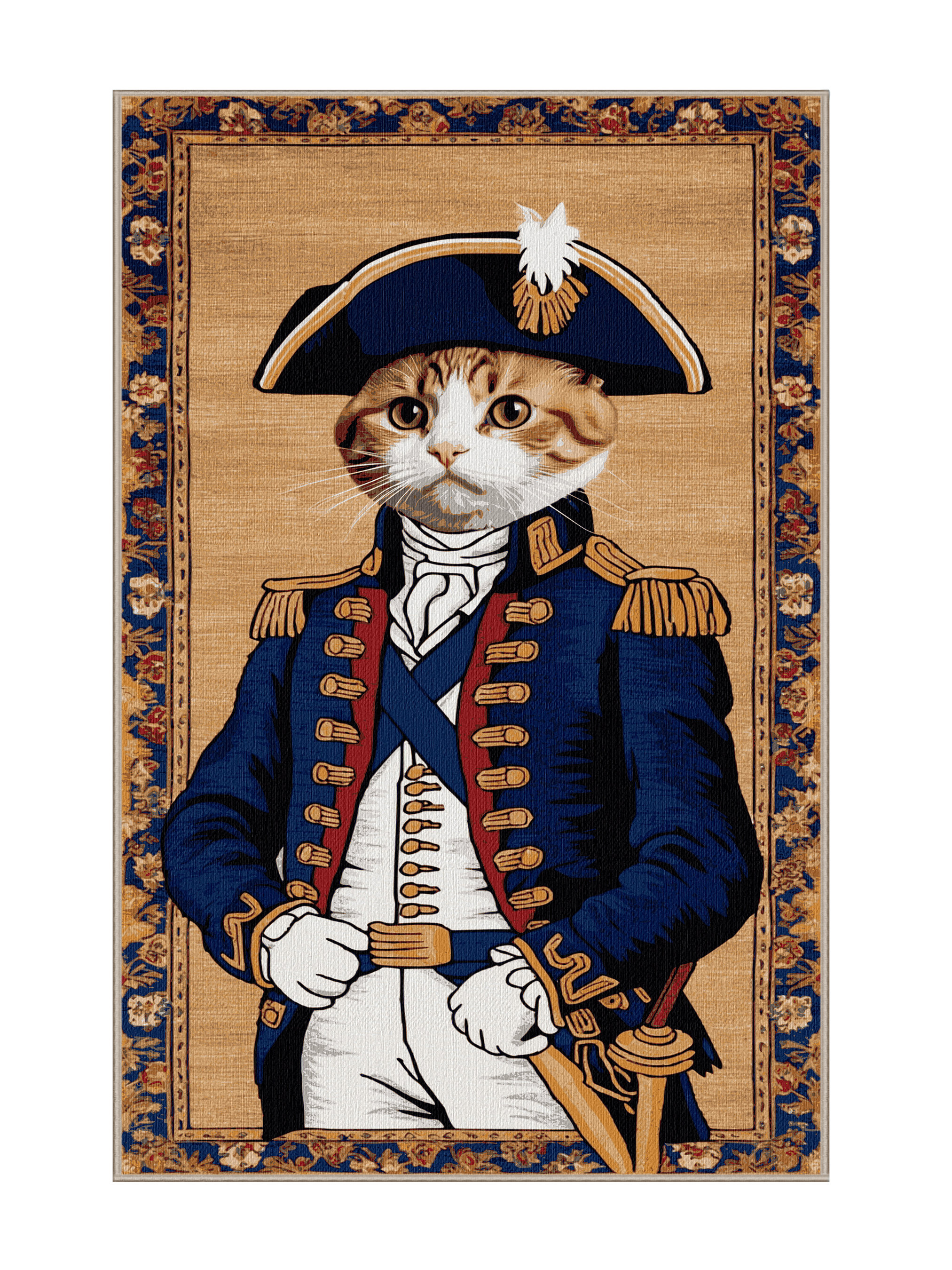 Bloomsbury Market Washable Napoleon Cats Area Rug | Wayfair