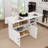47-Inch Foldable Mobile Kitchen Island-667188922