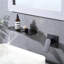 Robinet de baignoire mural noir mat à poignée simple avec robinet de lavabo de salle de bain moderne-124897502