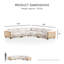 Canapé modulaire rembourré 5 pièces Windell