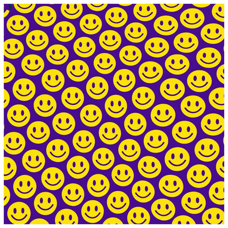 Édredon jaune à visage souriant, Lit simple