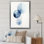 Orbiculaire unité aquarelle minimale en bleu rétro I - salon moderne d'art mural géométrique