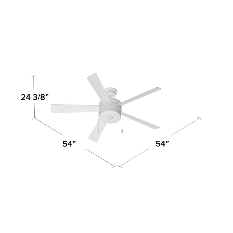 Maryville 52'' Ceiling Fan with LED Lights, Black/Beige