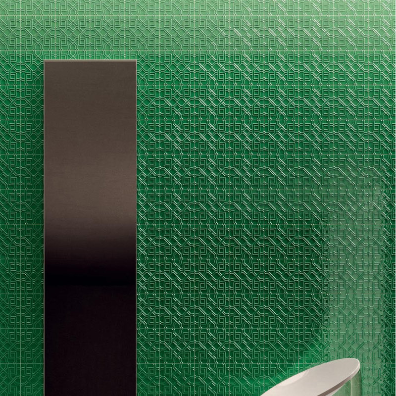 Superclassica Path 6" x 6" 3D Italian Wall Tile, Verde Green