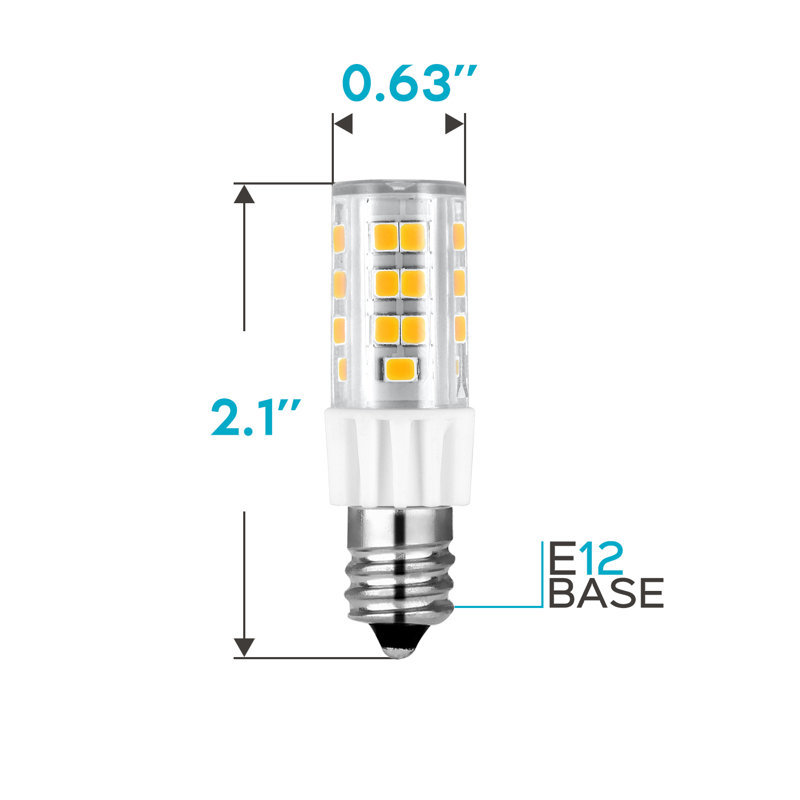4.2 Watt (40 Watt Equivalent), T4 LED, Dimmable Light Bulb, E12/Candelabra Base, 3000K