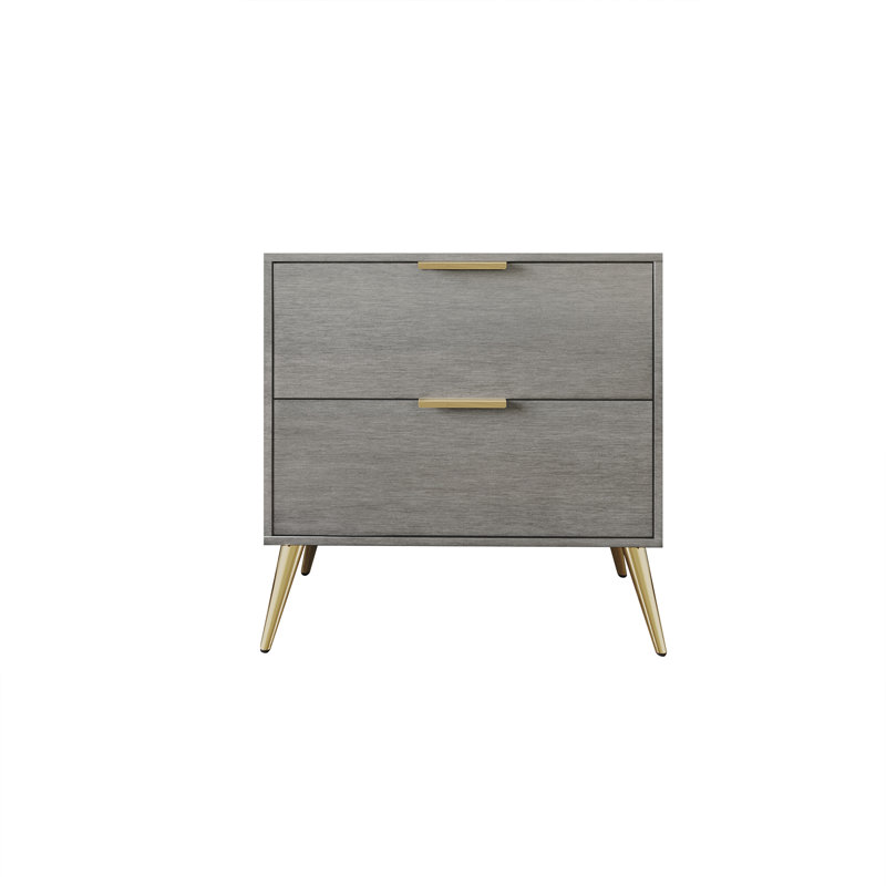 Rafiat 21.65'' W Nightstand, Silver