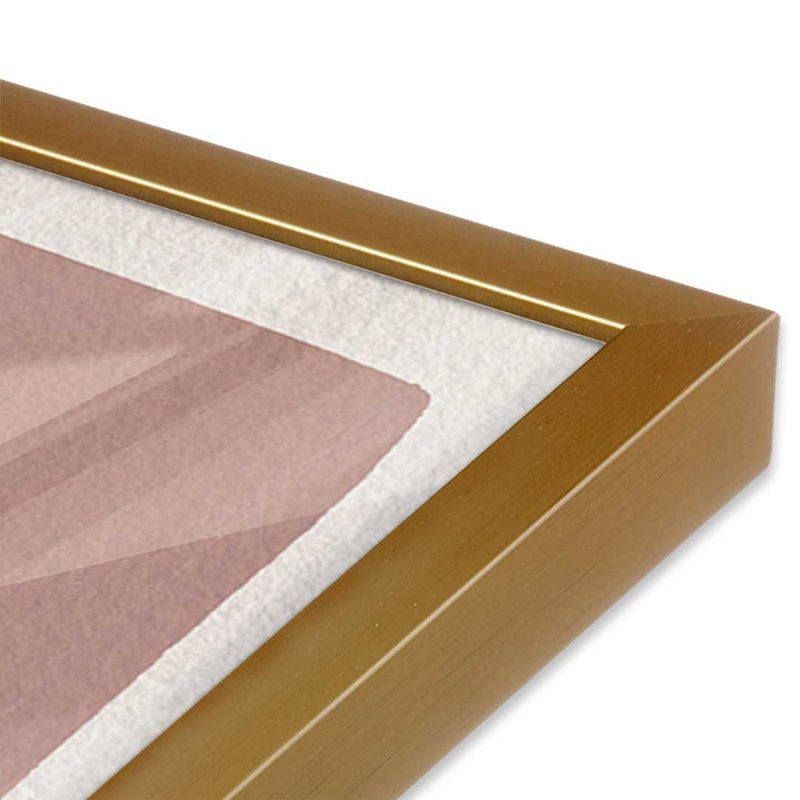 «Modern Blush» par Garima Dhawan, reproduction d'art, Toile tendue, H 16 po x l 12 po, Doré