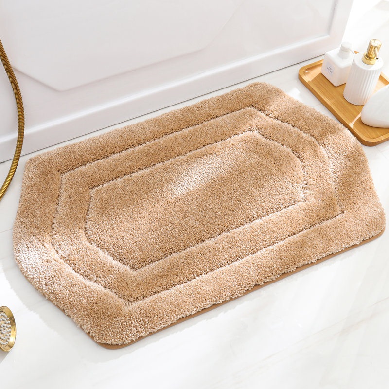 Non-Slip Bath Rug, Beige, 50.8cm W x 81.3cm L