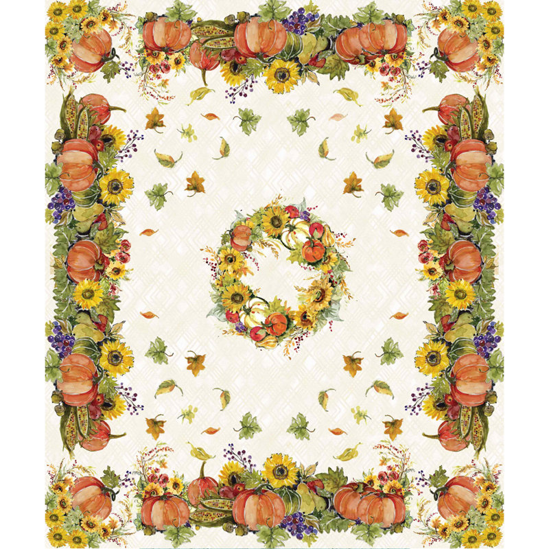  Floral Tablecloth, 84" L x 70" W