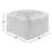Emily 22" Genuine Leather Square Pouf Ottoman