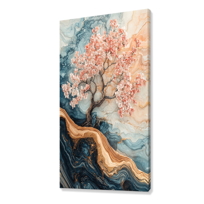 Hemphill - salon d'art mural floral, H 60 po x l 28 po, Toile tendue, Ne s'applique pas
