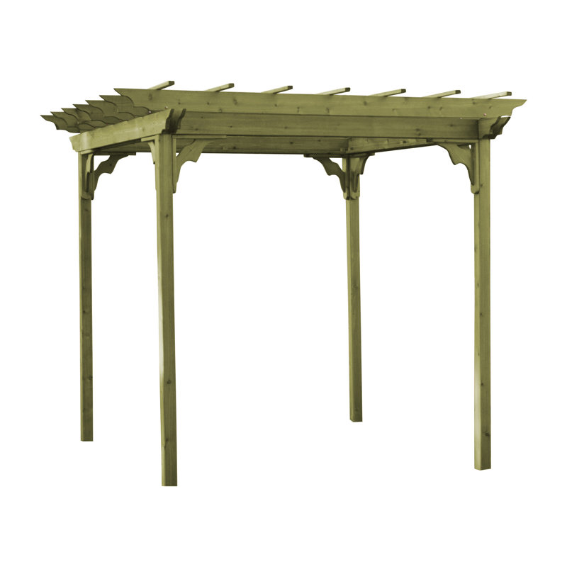 Pergola en bois massif, Tilleul, 8 pi L 10 pi. D
