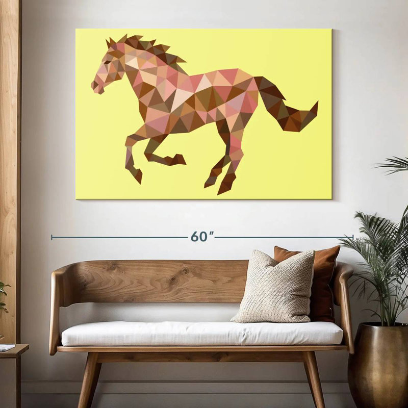 Cheval géométrique Brampt, H 34 po x l 51 po