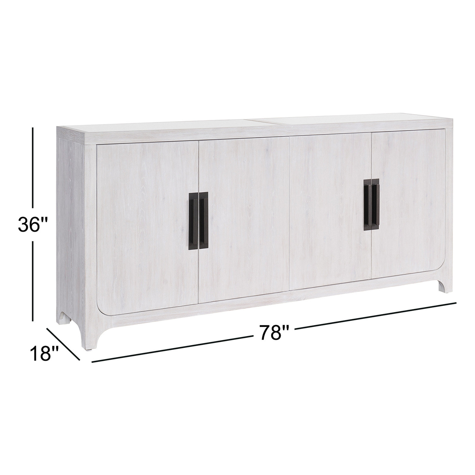 Bilbrook 78'' Sideboard, White