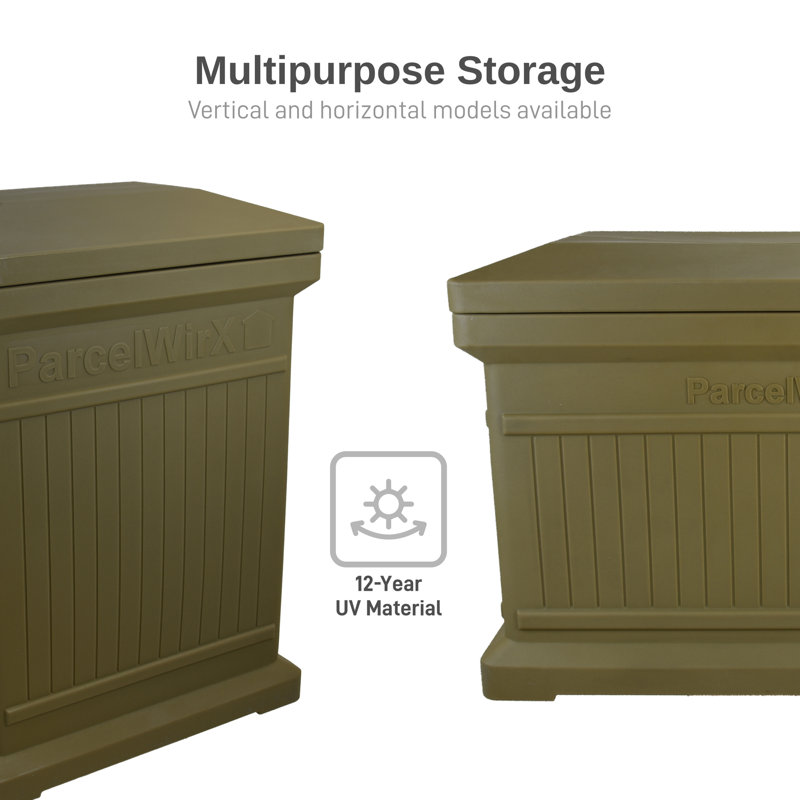 Oak Vertical Plastic Package Delivery Drop Box