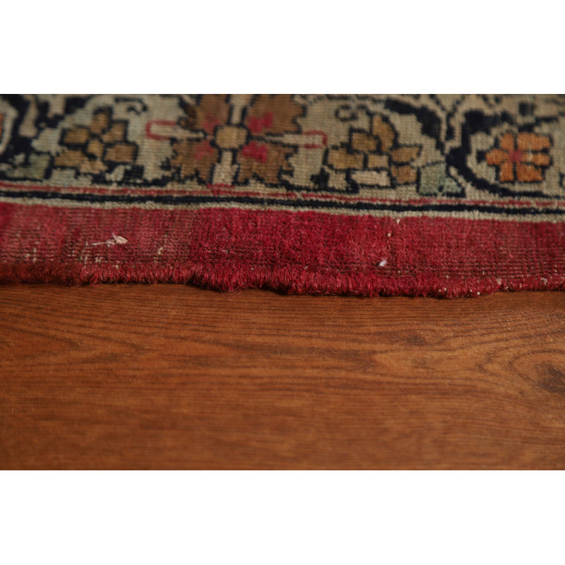 Tapis antique de style persan Lavar pré-1900 antique noué à la main 14 x 16 Kerman