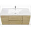 Meuble-lavabo flottant avec lavabo, meuble-lavabo mural moderne avec lavabo en résine et tiroirs à fermeture en douceur-544142063