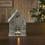 Porte-bougie festive en métal H 7,25 x 5,5 x 4,75