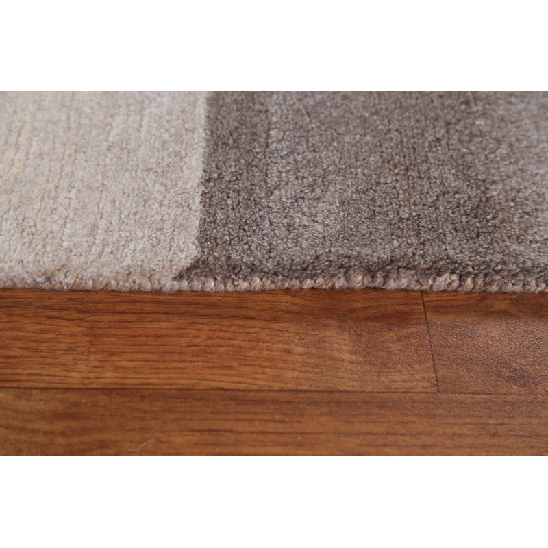 One-of-a-Kind 4'8" X 6'5" New Age Wool Area Rug in Grey