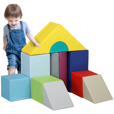 11-Piece Kids Crawl and Climb Activity Play Set, Multicolored,wood
