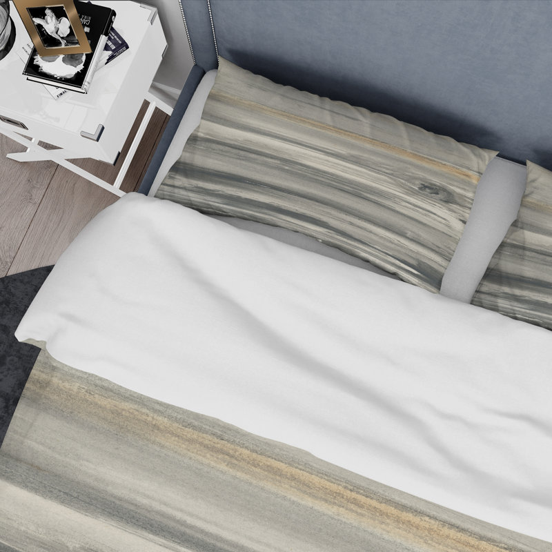Ensemble de housse de couette aquarelle colorfields ii, Housse simple + 1 taie décorative