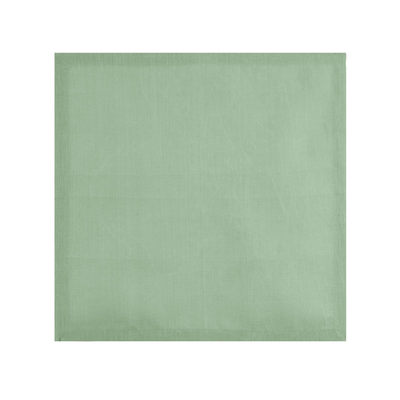 Green Linen Box-Shaped Table Tissue Set of Four