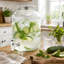 4L Ribbed Glass Beverage Dispenser with Tap and Stainless Steel Lid