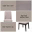 Chaise d'appoint Madan en lin gris clair et chêne gris (ensemble de 2)