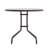 Amlie 31.5" Round Tempered Glass Metal Table with Smooth Ripple Design Top-87144379