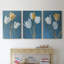 Floral Study Series XLIV - Ensemble de 3 toiles tendues avec châssis - Prêt à être accroché-1059111526