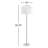 Gothica Masey 63.75" Cotton Shade Floor Lamp