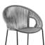 Tabouret de bar d'extérieur en acier 30 "avec corde grise Van - ensemble de 4-948904175-948904173