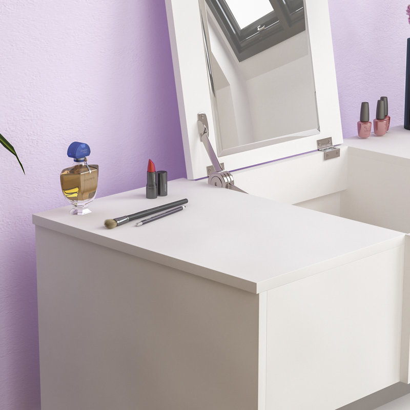 Muskoka Dressing Table with Mirror, White