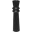 Black Metal Tall Art Deco Fluted Floor Decorative Vase, 8" x 8" x 32"-1640978046-1640978044