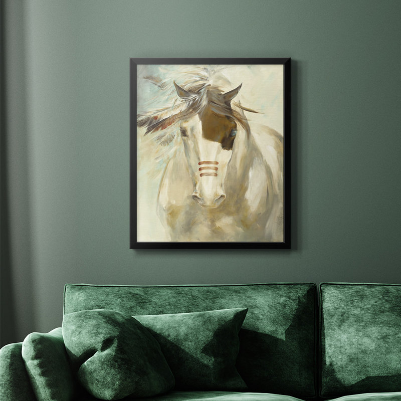 Toile encadrée de qualité supérieure Warrior - prête à être accrochée, Noir, H 24 po x l 20 po