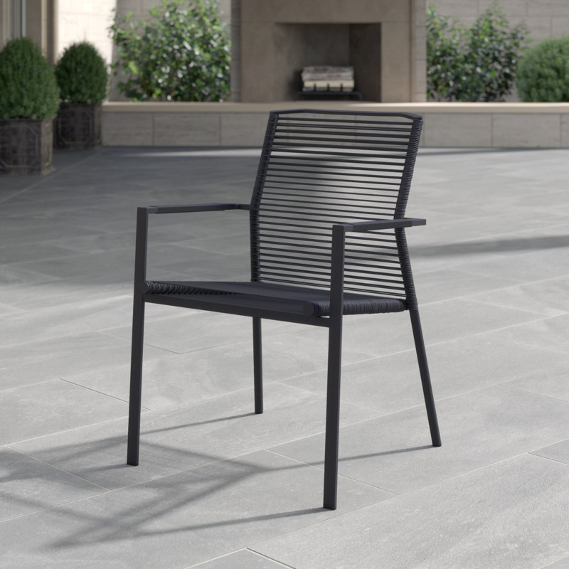 Edge Metal Patio Dining Armchair