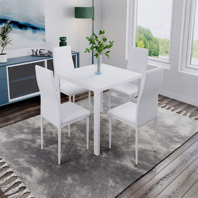 Otisco 4 - Person Dining Set, White
