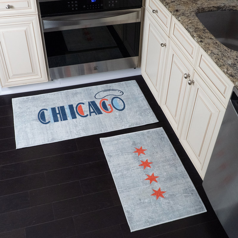 Tapis de cuisine polyvalent 2 pièces