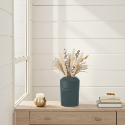Vase carré en métal émaillé