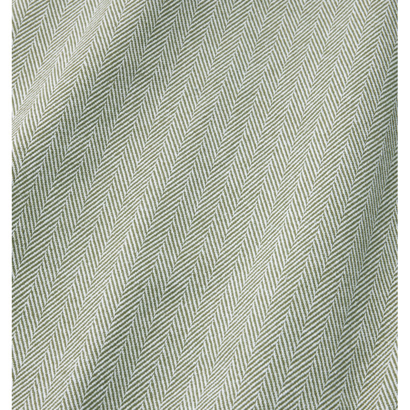 Celine Chevron Throw Blanket, White/Willow