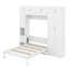 Lit escamotable double avec casiers et armoires