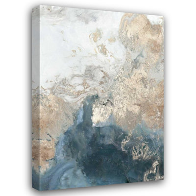  PI Studio Gallery Wrapped Canvas Art Titled: Ocean Splash II Indigo Version