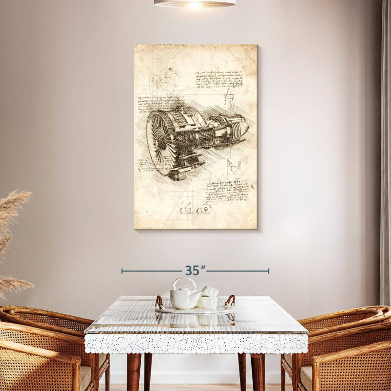 Laelle Jet Engine Sepia, 45" H x 30" W