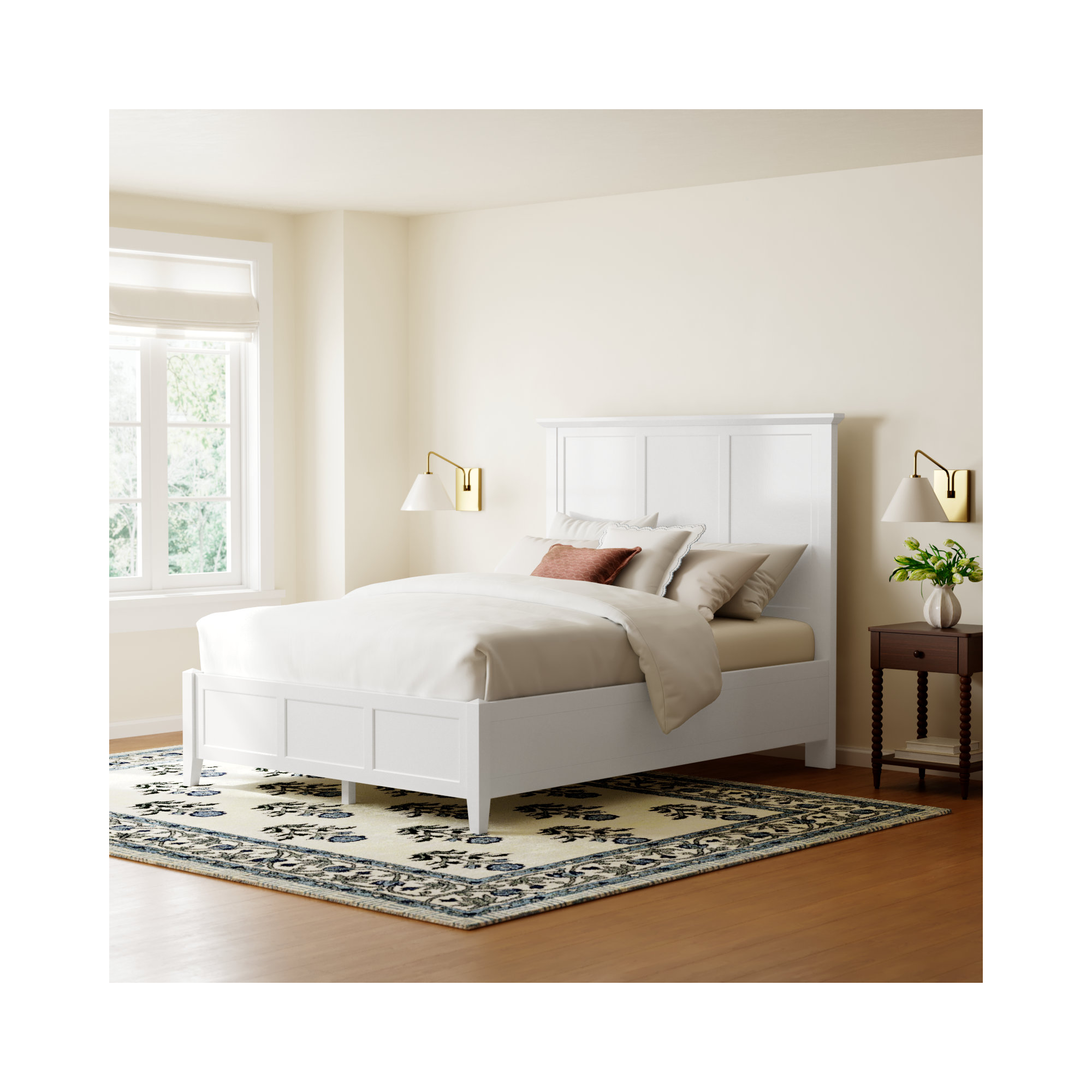 Renee Bed, Queen, White