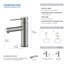 Robinet de salle de bain circulaire monotrou avec ensemble de bonde-61497404