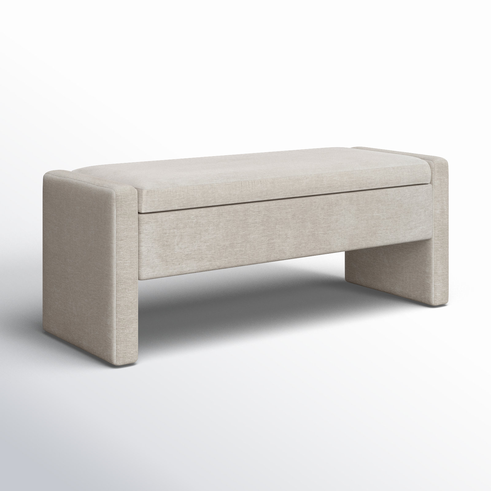 Sharpay Upholstered Storage Bench, Braun Gray